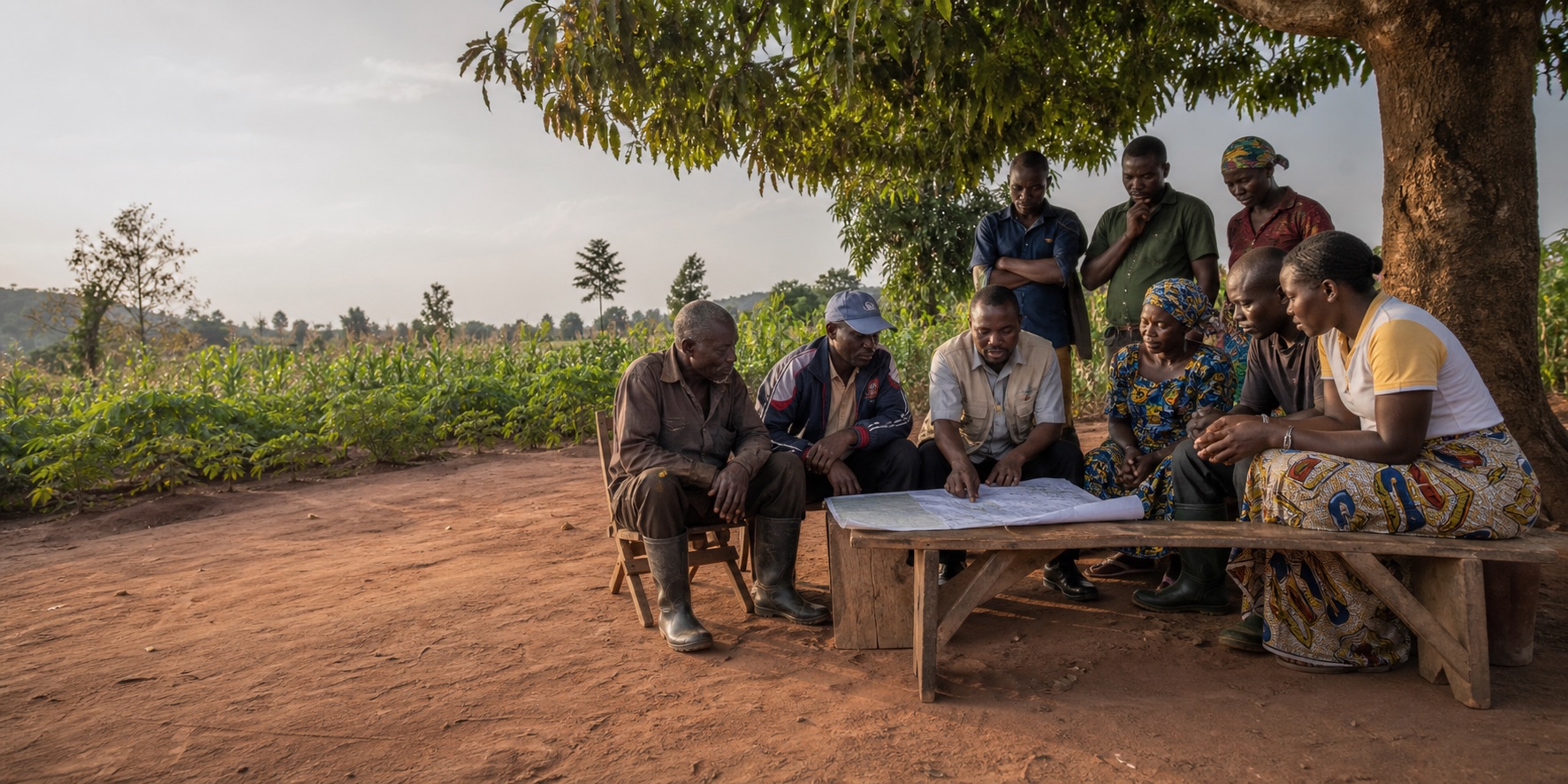 Concertation entre producteurs dans un territoire rural de la RDC